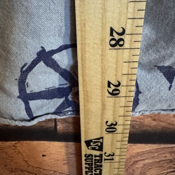 Cotton Brothers Shirt Men’s Blue Hieroglyphics Button Up Short Sleeve Mayan USA - Picture 5 of 6